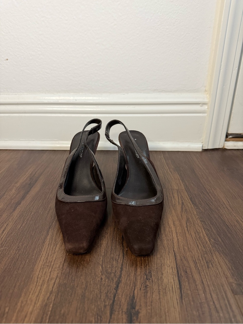 Worthington Dark Brown Suede Slingback Mules